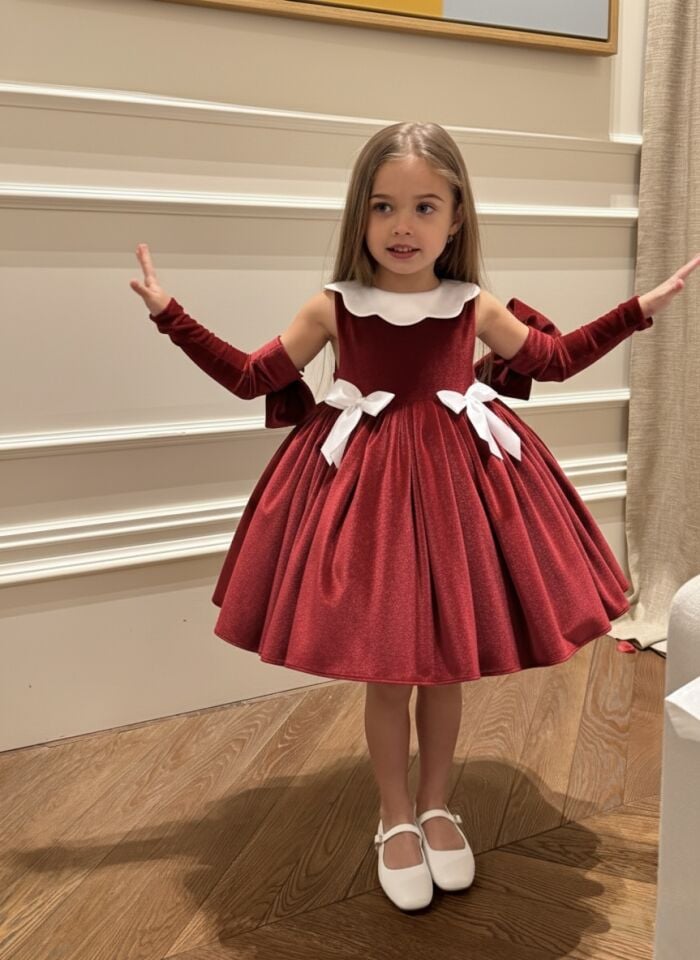 KADİFE Model Kız Çocuk Elbise