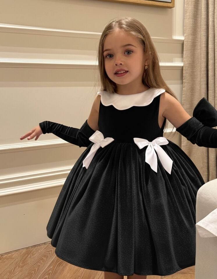 KADİFE Model Kız Çocuk Elbise